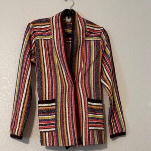 Anthropologie Multicolor Striped Women's Jacket
